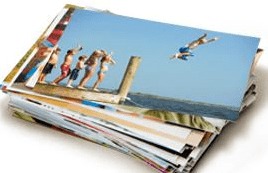 Stack of printed photographs
